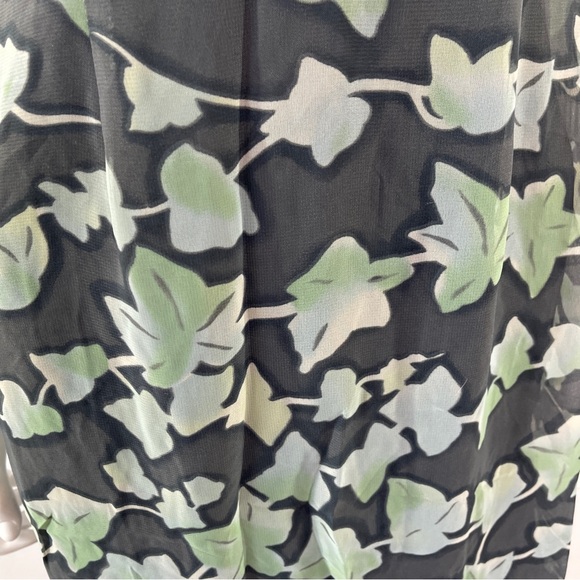 Vintage Rampage Maxi Dress Size 5 Ivy Leaf Print V-Neck Bohemian Sundress Grunge - Picture 6 of 10